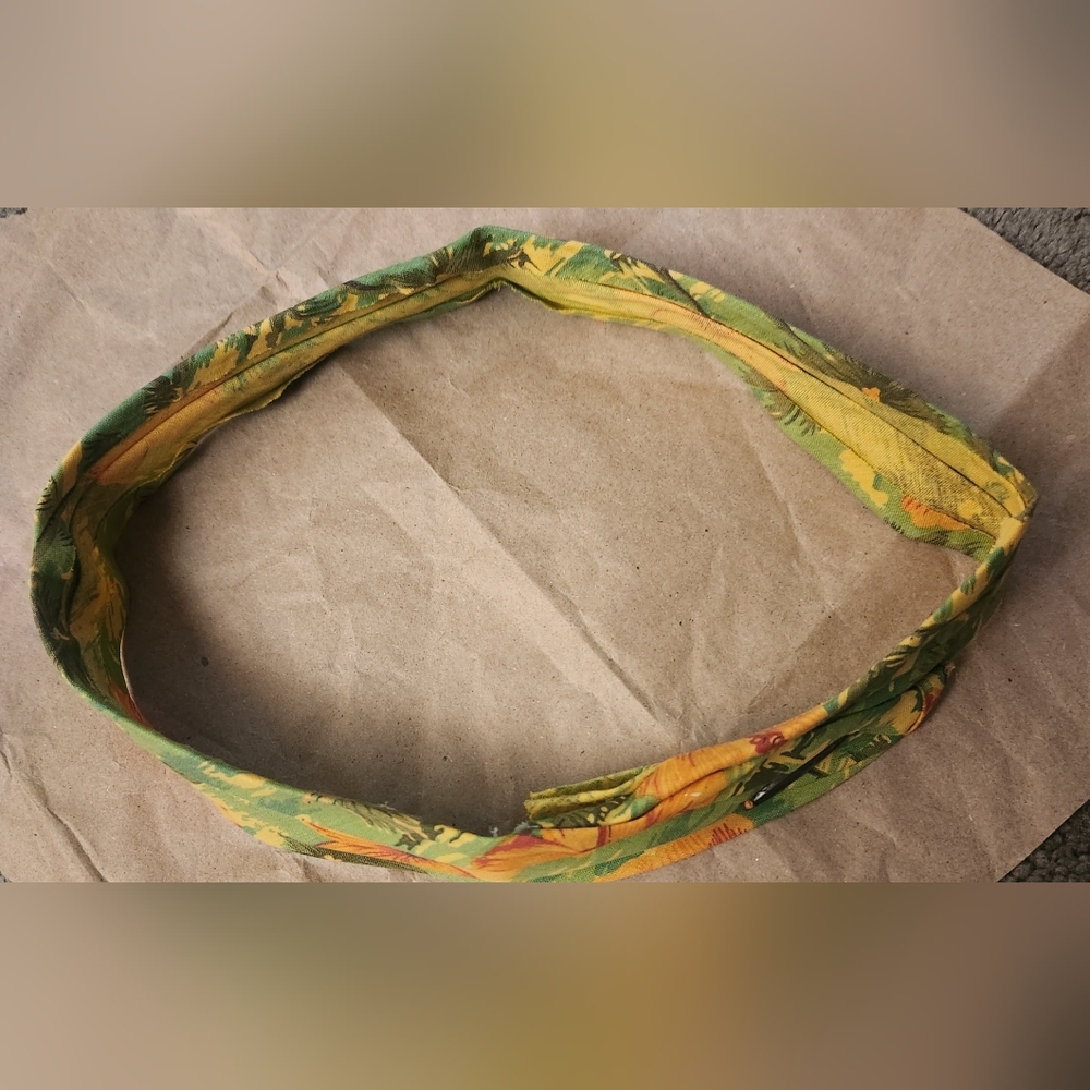 Hat Band PANAMA JACK Unisex Floral Green/Orange/Yelliw EUC Hat Band - Picture 4 of 6